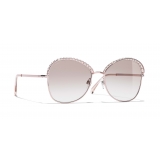 Chanel - Square Sunglasses - Pink Gold - Chanel Eyewear