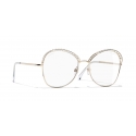 Chanel - Occhiali Quadrati da Sole - Oro Trasparente - Chanel Eyewear