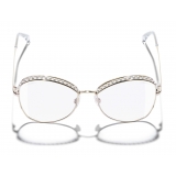 Chanel - Occhiali Quadrati da Sole - Oro Trasparente - Chanel Eyewear