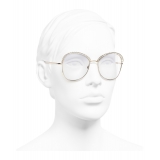 Chanel - Occhiali Quadrati da Sole - Oro Trasparente - Chanel Eyewear