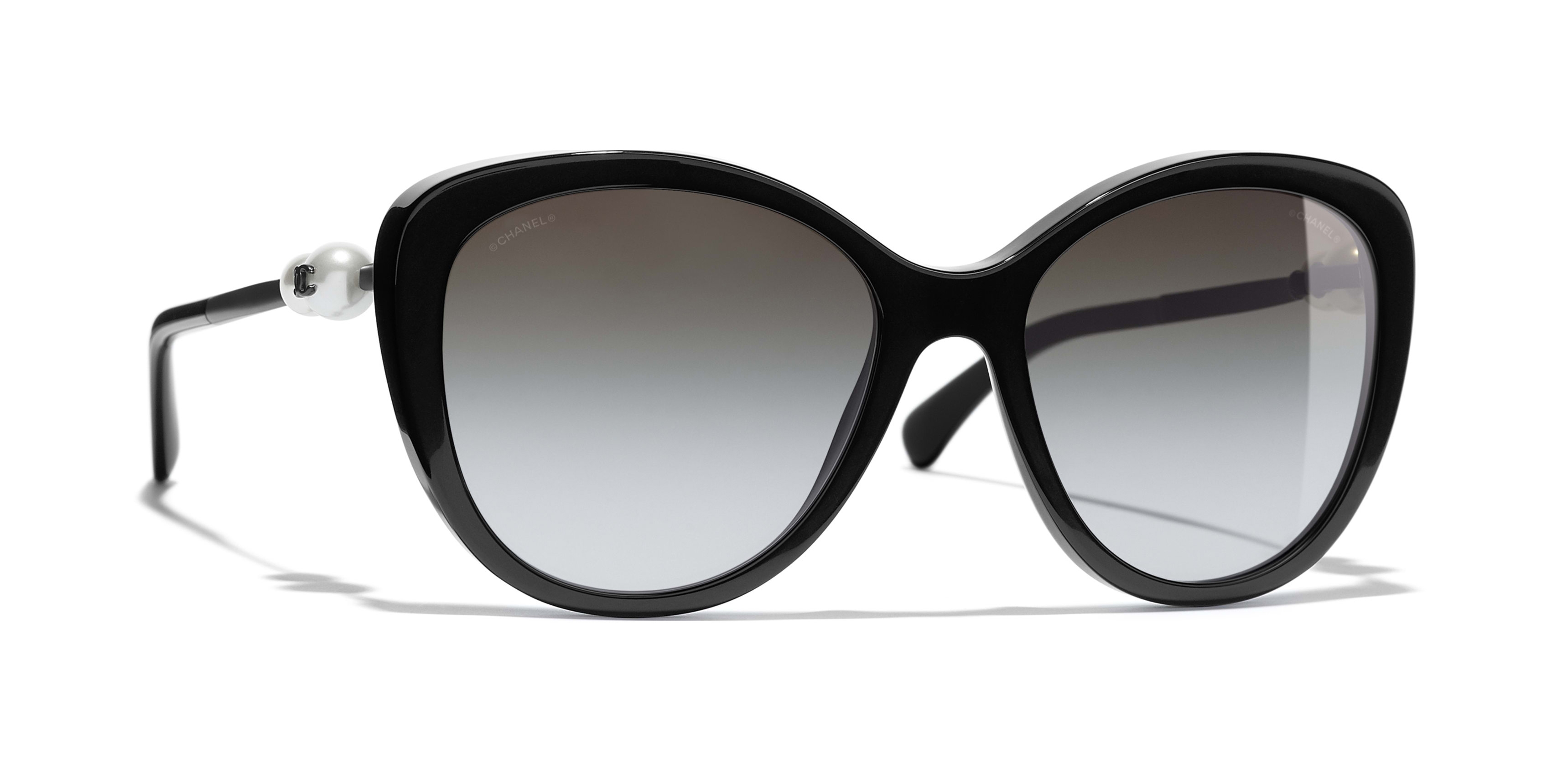 Chanel - Butterfly Sunglasses - Black Gray Polarized - Chanel Eyewear -  Avvenice