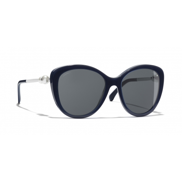 Chanel - Butterfly Sunglasses - Dark Blue Gray - Chanel Eyewear - Avvenice