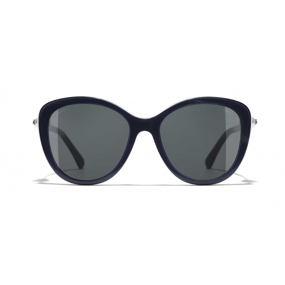 Chanel - Butterfly Sunglasses - Dark Blue Gray - Chanel Eyewear - Avvenice