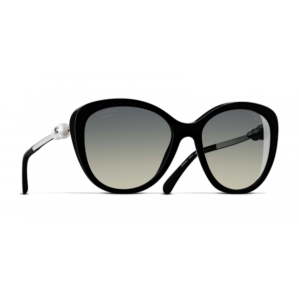 Chanel - Butterfly Sunglasses - Black Gray - Chanel Eyewear