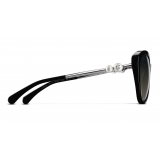 Chanel - Butterfly Sunglasses - Black Gray - Chanel Eyewear