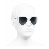 Chanel - Butterfly Sunglasses - White Gray - Chanel Eyewear