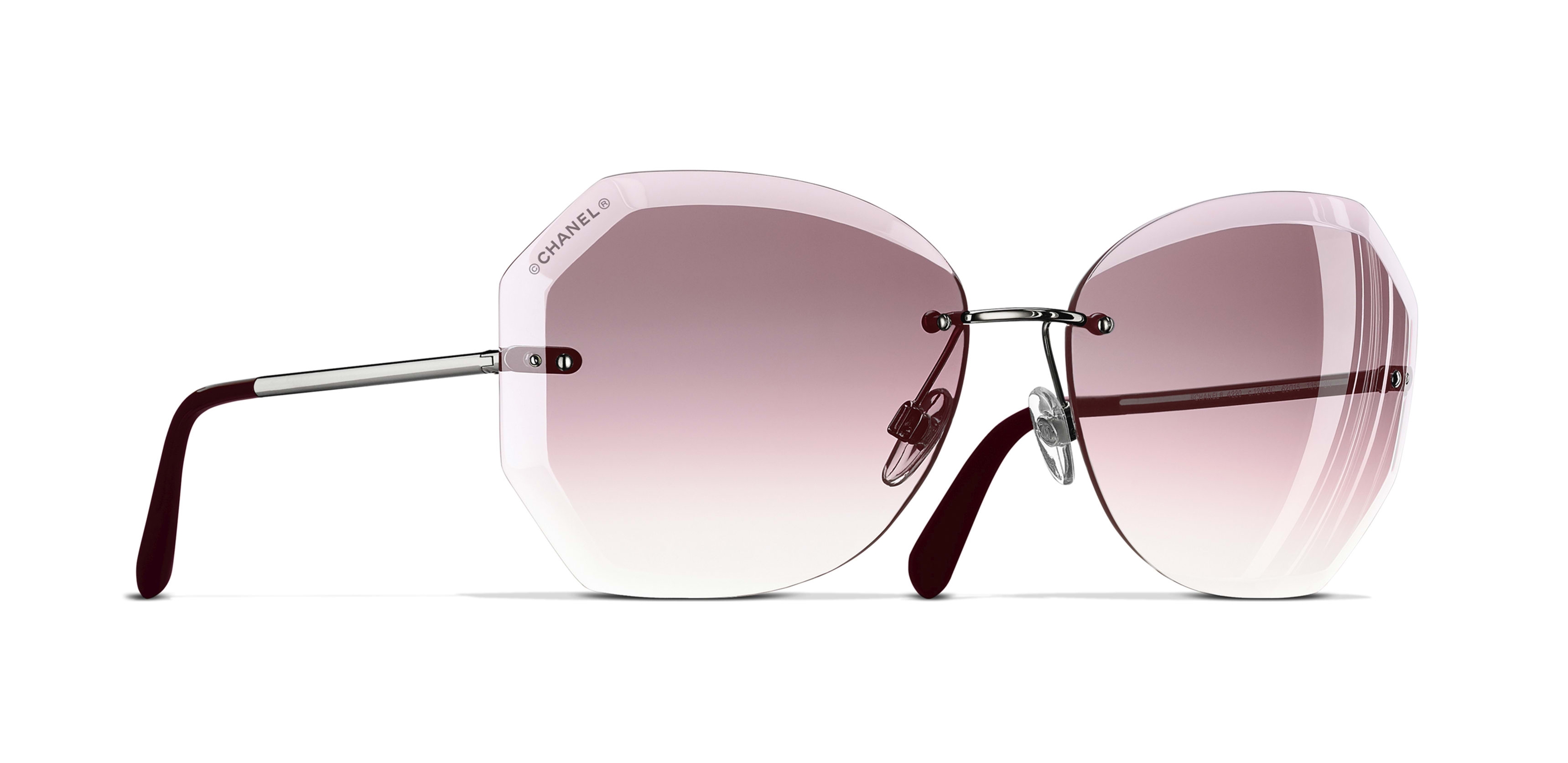 Chanel - Round Sunglasses - Silver Pink - Chanel Eyewear - Avvenice