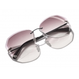 Chanel - Occhiali Rotondi da Sole - Argento Rosa - Chanel Eyewear