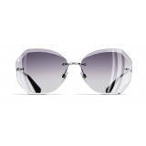 Chanel - Round Sunglasses - Silver Gray - Chanel Eyewear