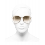 Chanel - Round Sunglasses - Gold Beige - Chanel Eyewear