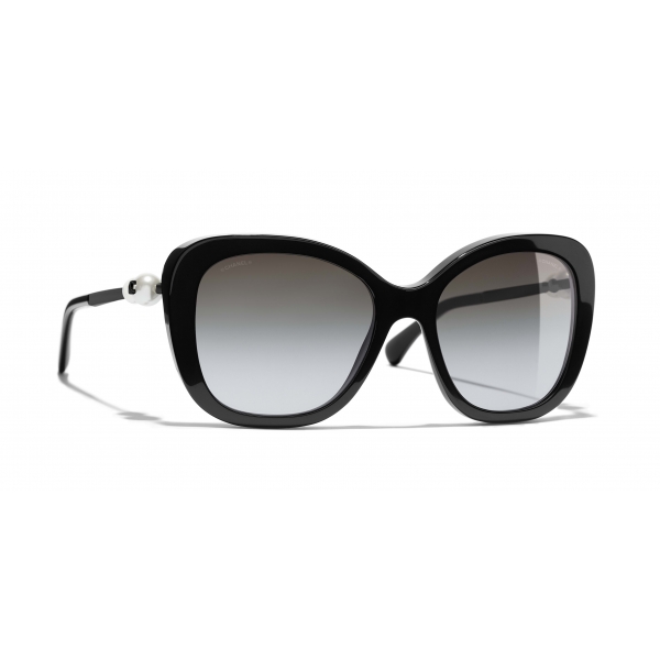 Chanel - Occhiali Quadrati da Sole - Nero Grigio - Chanel Eyewear