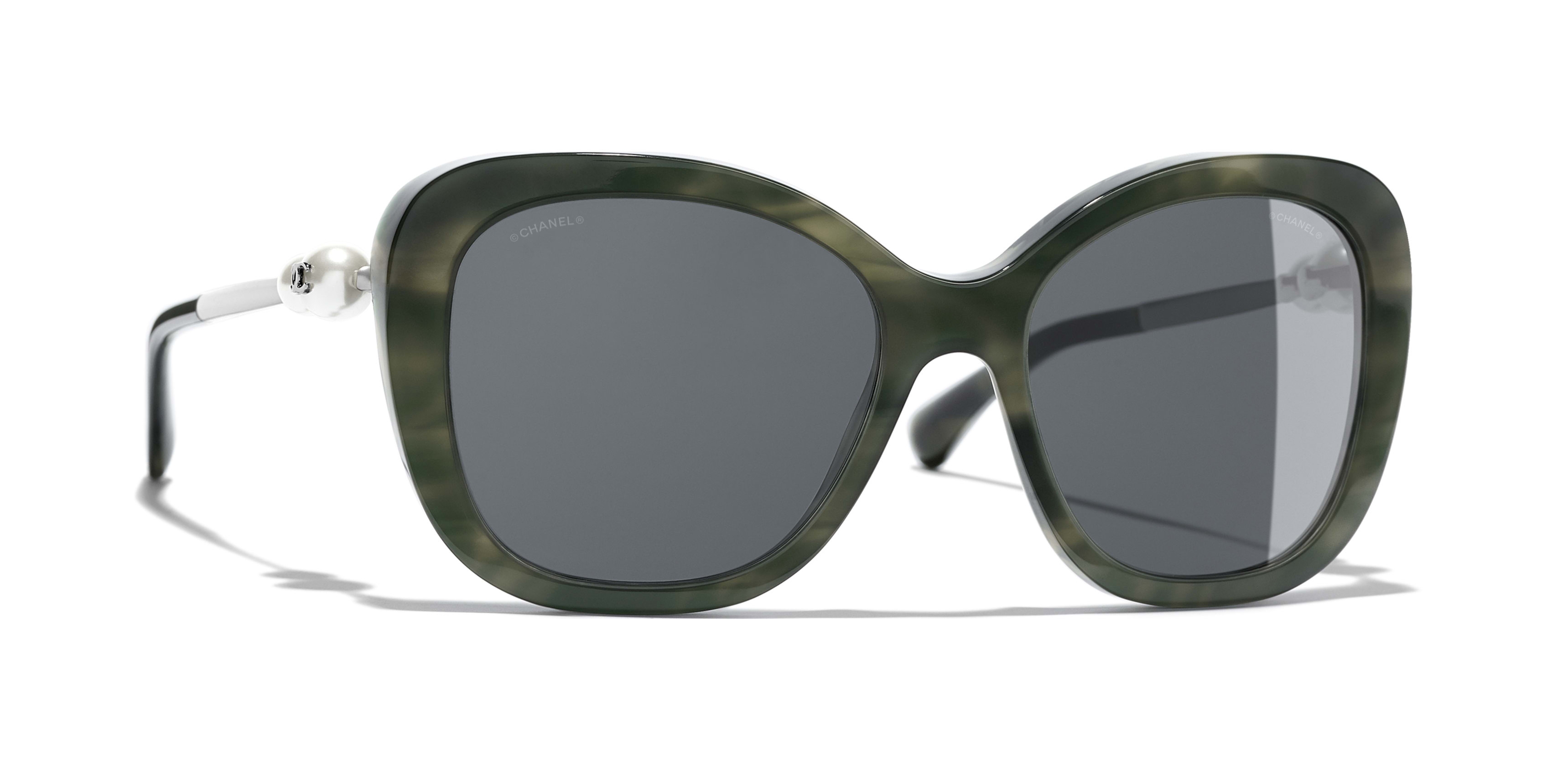 Chanel - Square Sunglasses - Green Tortoise Gray - Chanel Eyewear