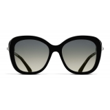 Chanel - Occhiali Quadrati da Sole - Nero Grigio Graduato - Chanel Eyewear