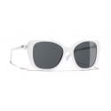 Chanel - Occhiali Quadrati da Sole - Bianco Grigio - Chanel Eyewear