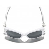 Chanel - Occhiali Quadrati da Sole - Bianco Grigio - Chanel Eyewear