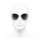 Chanel - Occhiali Quadrati da Sole - Bianco Grigio - Chanel Eyewear