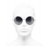 Chanel - Occhiali Rotondi da Sole - Argento Grigio - Chanel Eyewear
