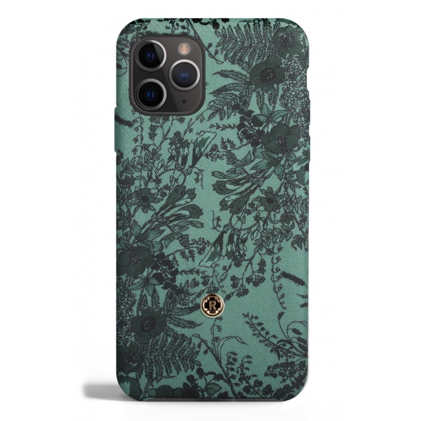 Revested Milano - Jardin - Sage - iPhone 11 Pro Max Case - Apple - Cover Artigianale in Seta