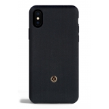 Revested Milano - Herringbone - Deep Water - iPhone X / XS Case - Apple - Artisan Wool Cover