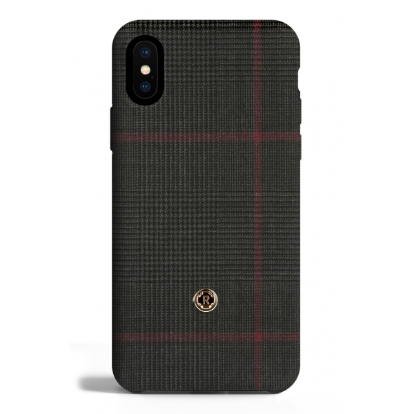 Revested Milano - Prince of Wales - Ametista - iPhone X / XS Case - Apple - Artisan Wool Cover