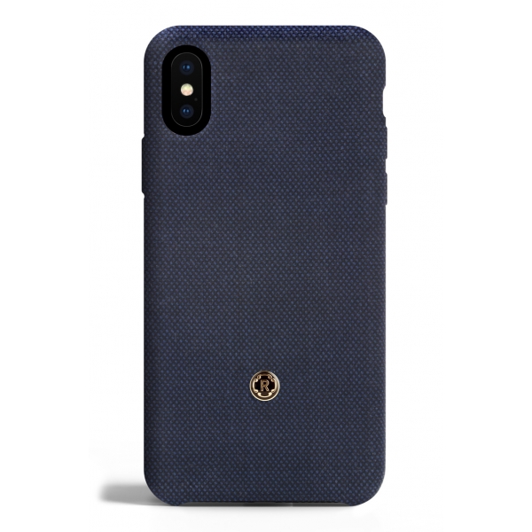 Revested Milano - Bird's Eye - Blu di Prussia - iPhone X / XS Case - Apple - Artisan Wool Cover