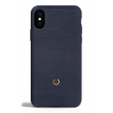 Revested Milano - Bird's Eye - Blu di Prussia - iPhone X / XS Case - Apple - Artisan Wool Cover