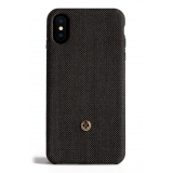 Revested Milano - Bird's Eye - Ebano - iPhone X / XS Case - Apple - Artisan Wool Cover