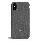 Revested Milano - Herringbone - Oyster Grey - iPhone X / XS Case - Apple - Artisan Wool Cover