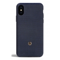 Revested Milano - Bird's Eye - Blu di Prussia - iPhone XS Max Case - Apple - Artisan Wool Cover