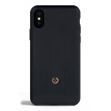 Revested Milano - Herringbone - Deep Water - iPhone XS Max Case - Apple - Cover Artigianale in Lana