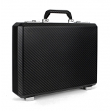 TecknoMonster - Cavok Opaque - Business Case - Briefcase in Opaque Carbon Fiber and Leather - Black - Luxury Collection