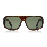 Tom Ford - Duke Sunglasses - Soft Squared Acetate Sunglasses - Dark Havana - FT0754 - Sunglasses - Tom Ford Eyewear