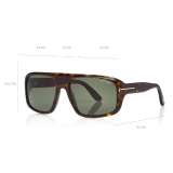 Tom Ford - Duke Sunglasses - Soft Squared Acetate Sunglasses - Dark Havana - FT0754 - Sunglasses - Tom Ford Eyewear