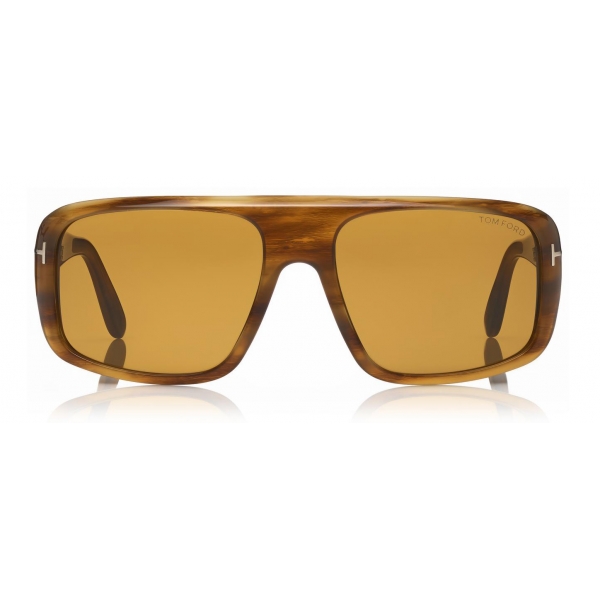 Tom Ford - Duke Sunglasses - Soft Squared Acetate Sunglasses - Havana - FT0754 - Sunglasses - Tom Ford Eyewear