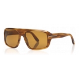 Tom Ford - Duke Sunglasses - Soft Squared Acetate Sunglasses - Havana - FT0754 - Sunglasses - Tom Ford Eyewear