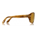 Tom Ford - Duke Sunglasses - Soft Squared Acetate Sunglasses - Havana - FT0754 - Sunglasses - Tom Ford Eyewear