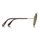 Tom Ford - Curtis Sunglasses - Occhiali da Sole Forma Pilota - Havana Scuro - FT0748 - Occhiali da Sole - Tom Ford Eyewear