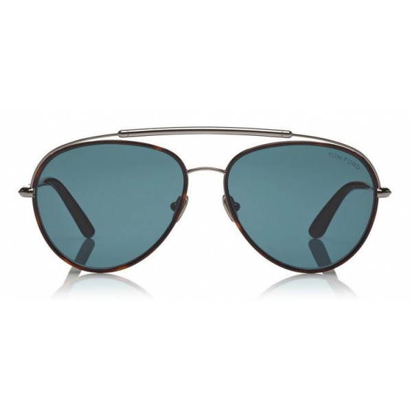 Tom Ford - Curtis Sunglasses - Occhiali da Sole Forma Pilota - Avana Rossa - FT0748 - Occhiali da Sole - Tom Ford Eyewear