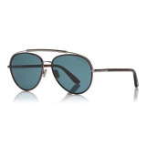 Tom Ford - Curtis Sunglasses - Occhiali da Sole Forma Pilota - Avana Rossa - FT0748 - Occhiali da Sole - Tom Ford Eyewear