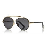 Tom Ford - Polarized Curtis Sunglasses - Occhiali da Sole Forma Pilota - Nero - FT0748-P - Occhiali da Sole - Tom Ford Eyewear