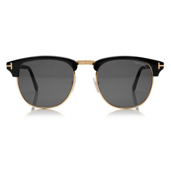 Tom Ford - Henry Sunglasses - Round Acetate Sunglasses - Black - FT0248 - Sunglasses - Tom Ford Eyewear