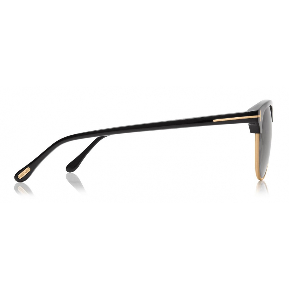 Tom Ford - Henry Sunglasses - Round Acetate Sunglasses - Black FT0248 - Sunglasses - Tom Ford Eyewear - Avvenice