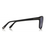 Tom Ford - Giulio Sunglasses - Occhiali da Sole Morbido Quadrato - Nero Blu - FT0698 - Occhiali da Sole - Tom Ford Eyewear