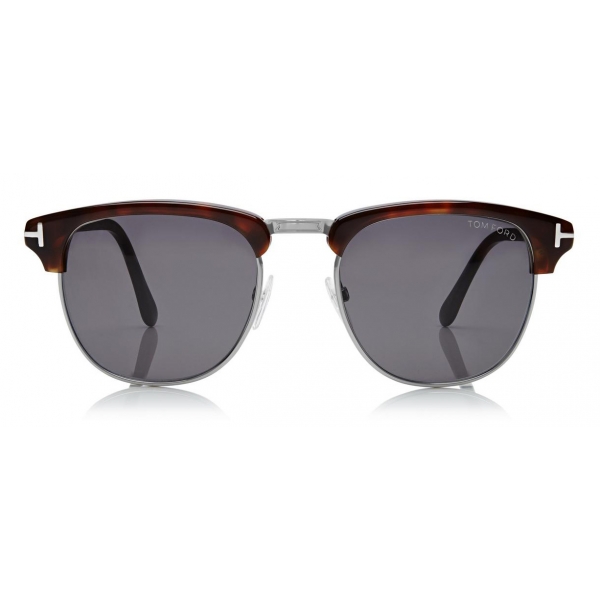 Tom Ford - Henry Sunglasses - Round Acetate Sunglasses - Dark Havana - FT0248 - Sunglasses - Tom Ford Eyewear