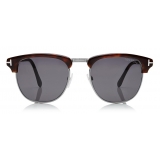 Tom Ford - Henry Sunglasses - Occhiali da Sole Rotondi in Acetato - Avana Scuro - FT0248 - Occhiali da Sole - Tom Ford Eyewear