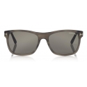 Tom Ford - Giulio Sunglasses - Soft Squared Acetate Sunglasses - Brown - FT0698 - Sunglasses - Tom Ford Eyewear