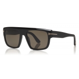 Tom Ford - Alessio Sunglasses - Occhiali da Sole Quadrati in Acetato - Nero - FT0699 - Occhiali da Sole - Tom Ford Eyewear