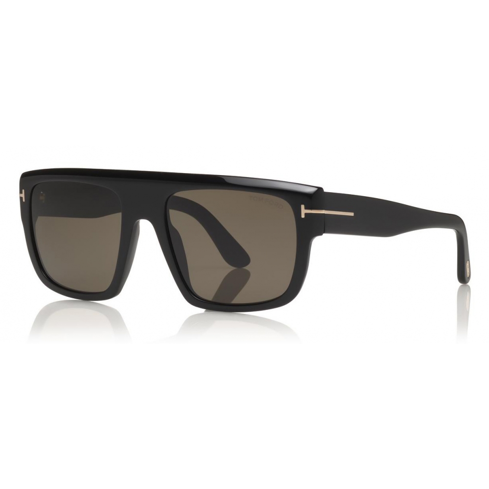 Tom Ford - Alessio Sunglasses - Squared Acetate Sunglasses - Black - FT0699  - Sunglasses - Tom Ford Eyewear - Avvenice