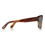 Tom Ford - Alessio Sunglasses - Occhiali da Sole Quadrati in Acetato - Marroni - FT0699 - Occhiali da Sole - Tom Ford Eyewear