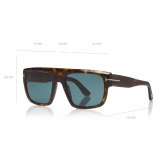 Tom Ford - Alessio Sunglasses - Occhiali da Sole Quadrati in Acetato - Havana - FT0699 - Occhiali da Sole - Tom Ford Eyewear
